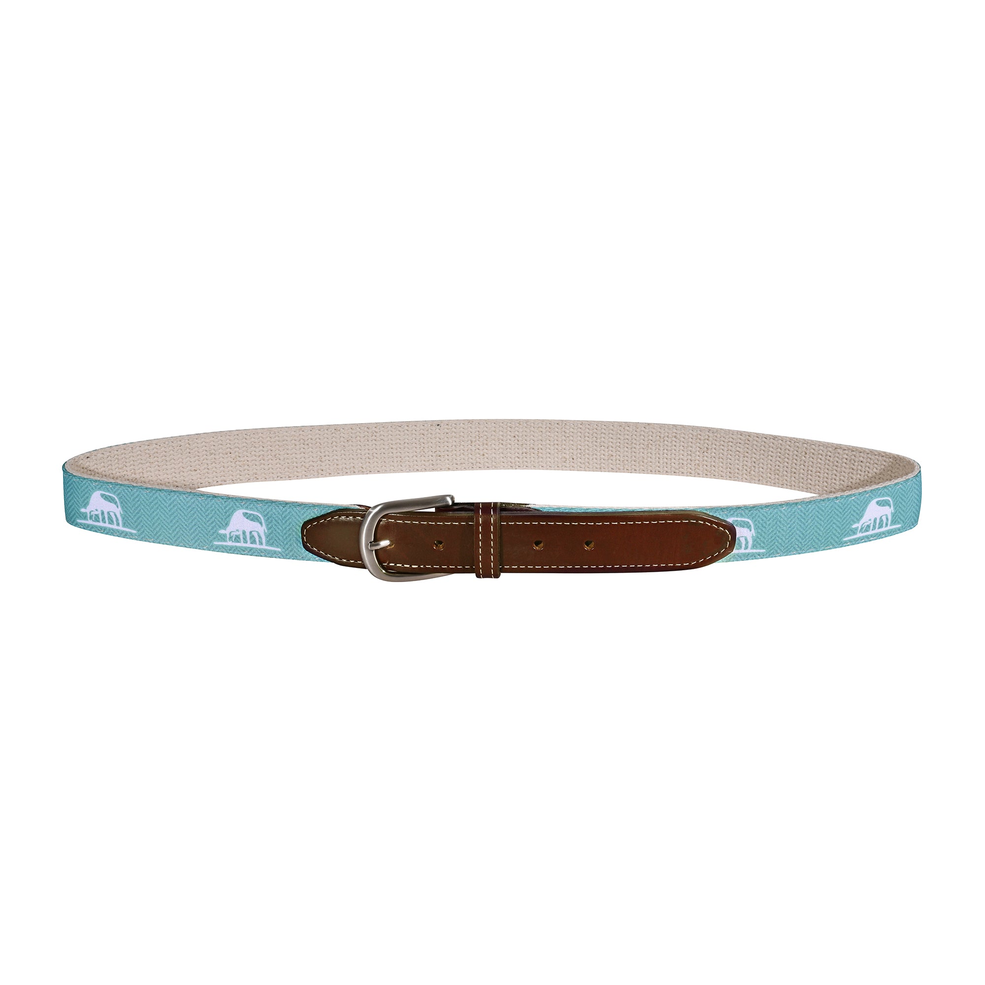 Turquoise Herringbone Belt Jumby Bay Island Accessories Luxury Travel Oetker Collection Boutique Destination West Indies