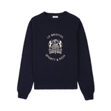 Bristol Crest Knitted Sweater Navy