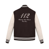 Faubourg Chocolate Wool Varsity Jacket