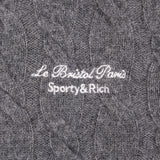 Faubourg Cable-Knit Cashmere Zip Hoodie Grey