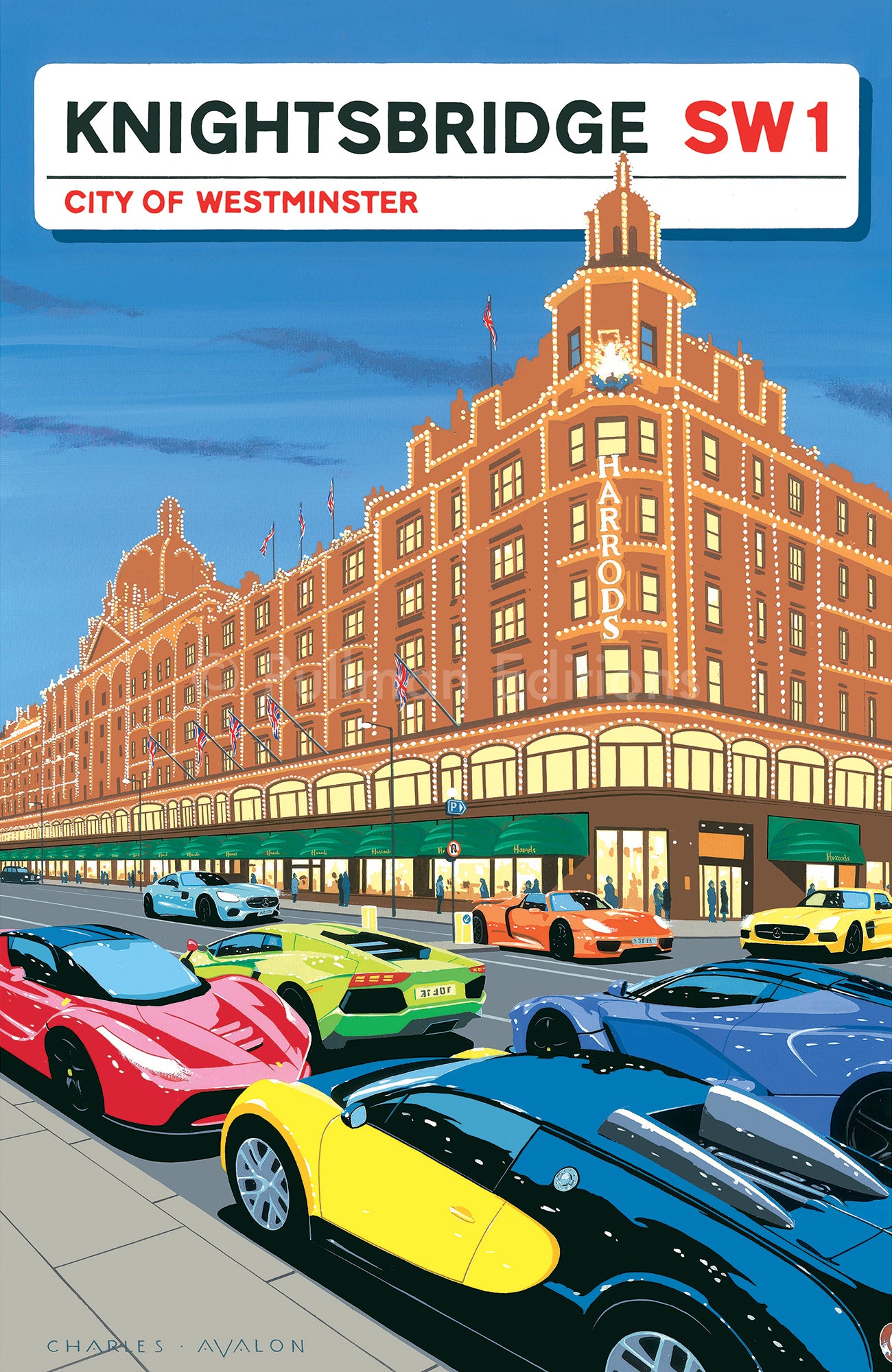 Supercars in Knightsbridge