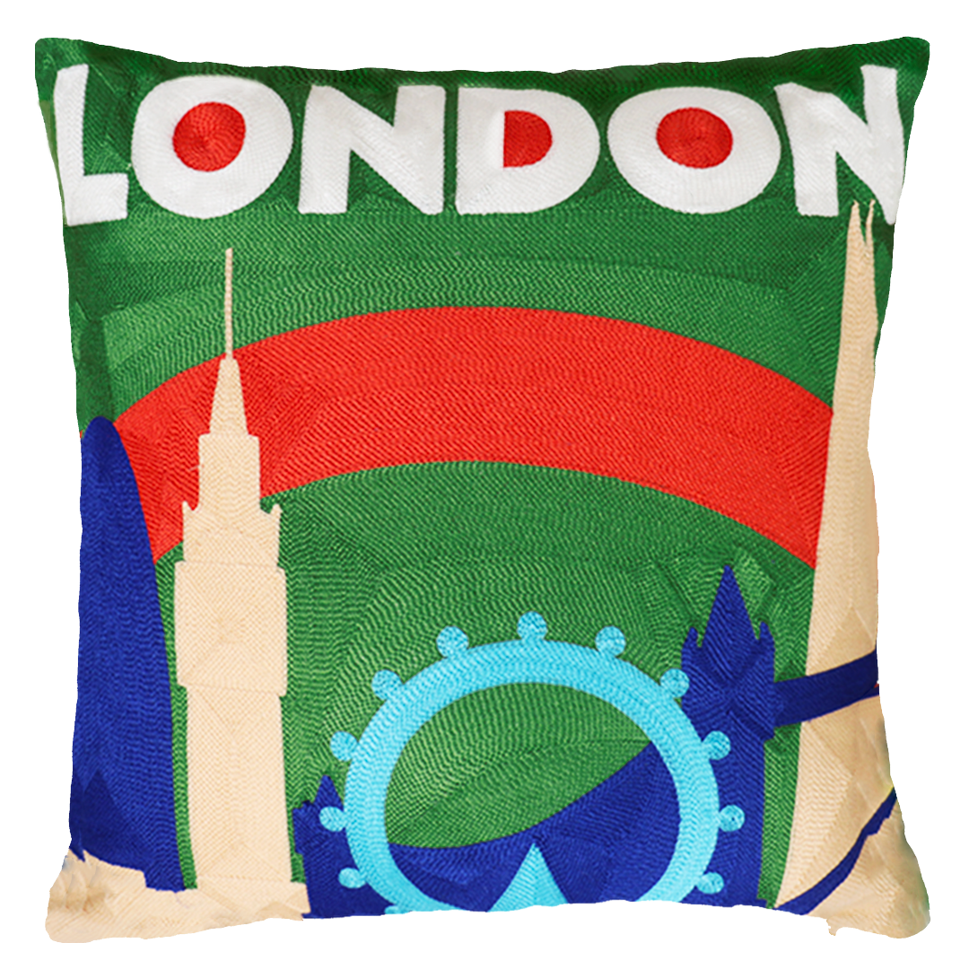 London Needlepoint Cushion