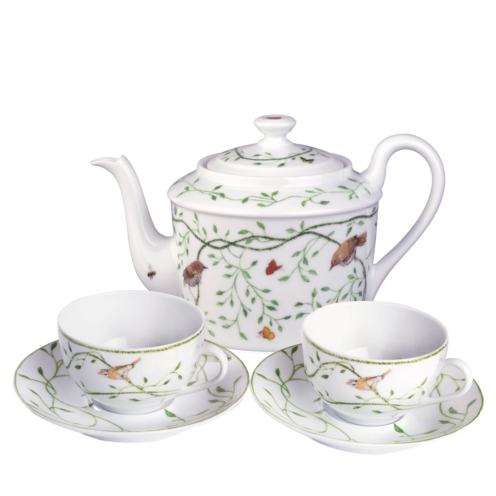 Le Bristol Paris Raynaud Set of Two Tea Cups, Saucers, Teapot, Sugar Bowl & Creamer - Oetker Collection Hotels Boutique