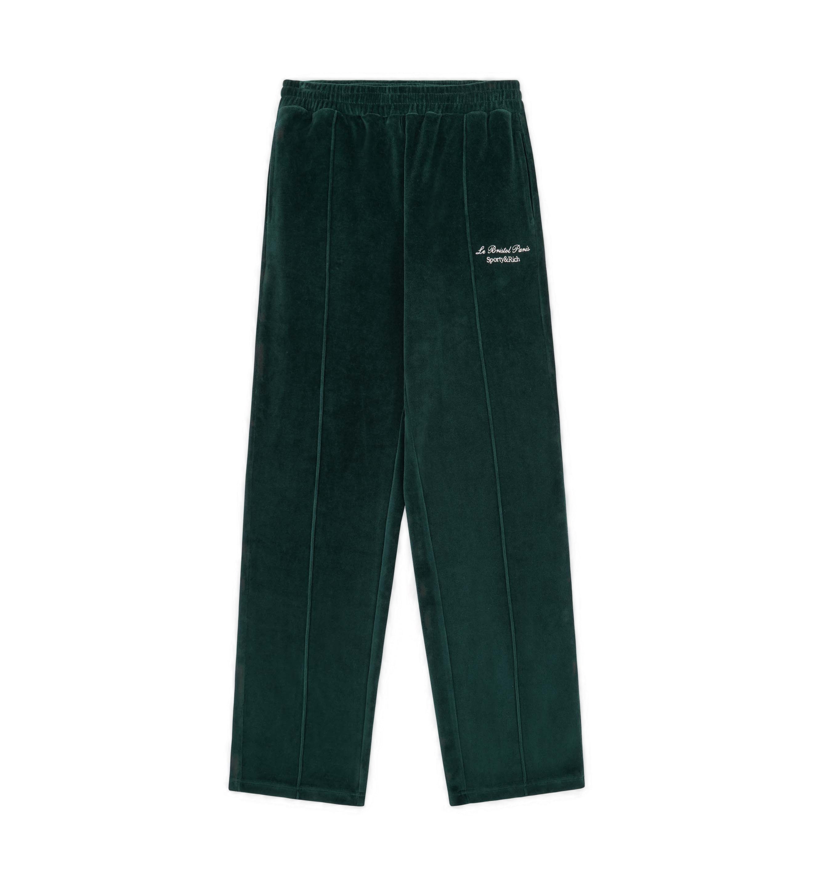 Oetker Collection Boutique Sporty & Rich x Le Bristol Green Velour Trousers