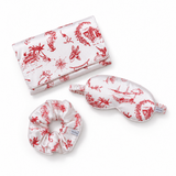 Petite Plume x Eden Rock - Silk Pouch, Scrunchie & Eye Mask Set