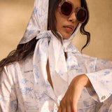 Petite Plume x Eden Rock Blue Reverie Silk Scarf