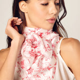 Petite Plume x Eden Rock Red Reverie Silk Scarf