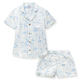 Petite Plume x Eden Rock Blue Reverie Women's Silk Short Set